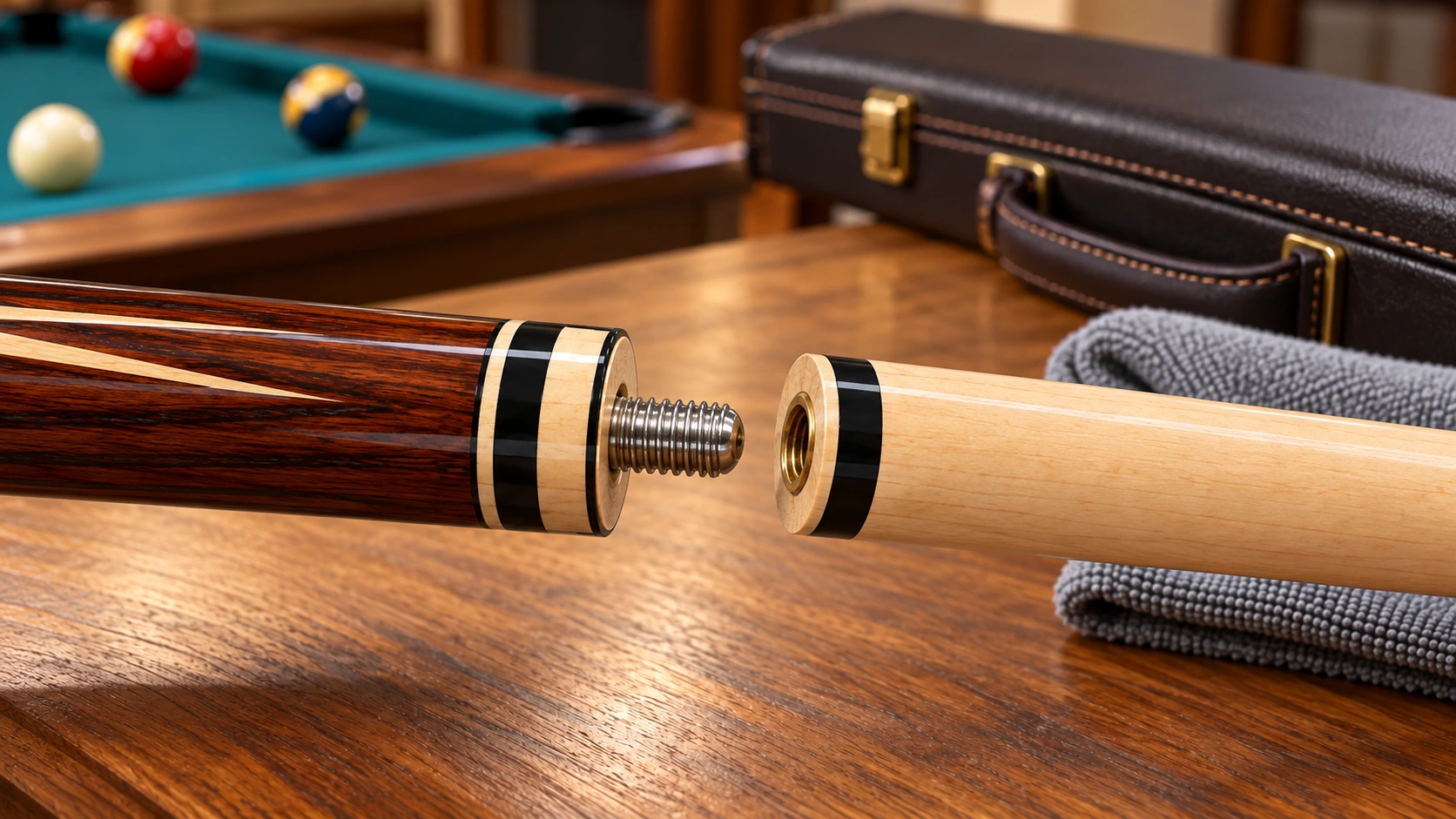 Generic detached butt pin and shaft insert with broad wooden annular mating faces and thin outer collars, no hands or branded labels