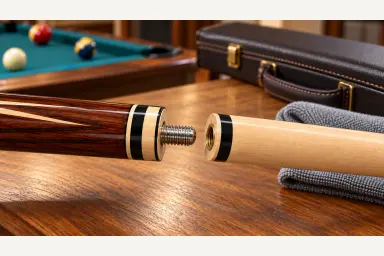 Generic detached butt pin and shaft insert with broad wooden annular mating faces and thin outer collars, no hands or branded labels